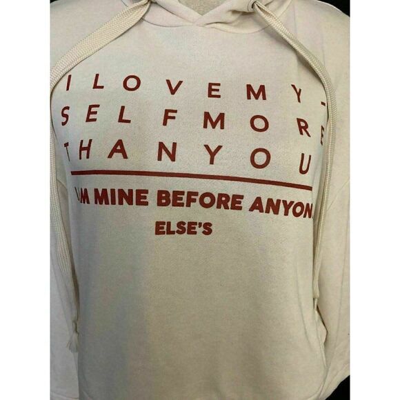 Bershka New Ivory Red Long Sleeve Sweater hoodie - Picture 2 of 11